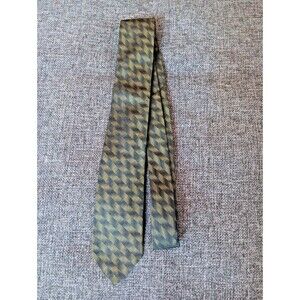 Foleys Tie 70s 80s 90s Y2K Mens Sild Green Black Skinny 2.25 Wide 52 Long